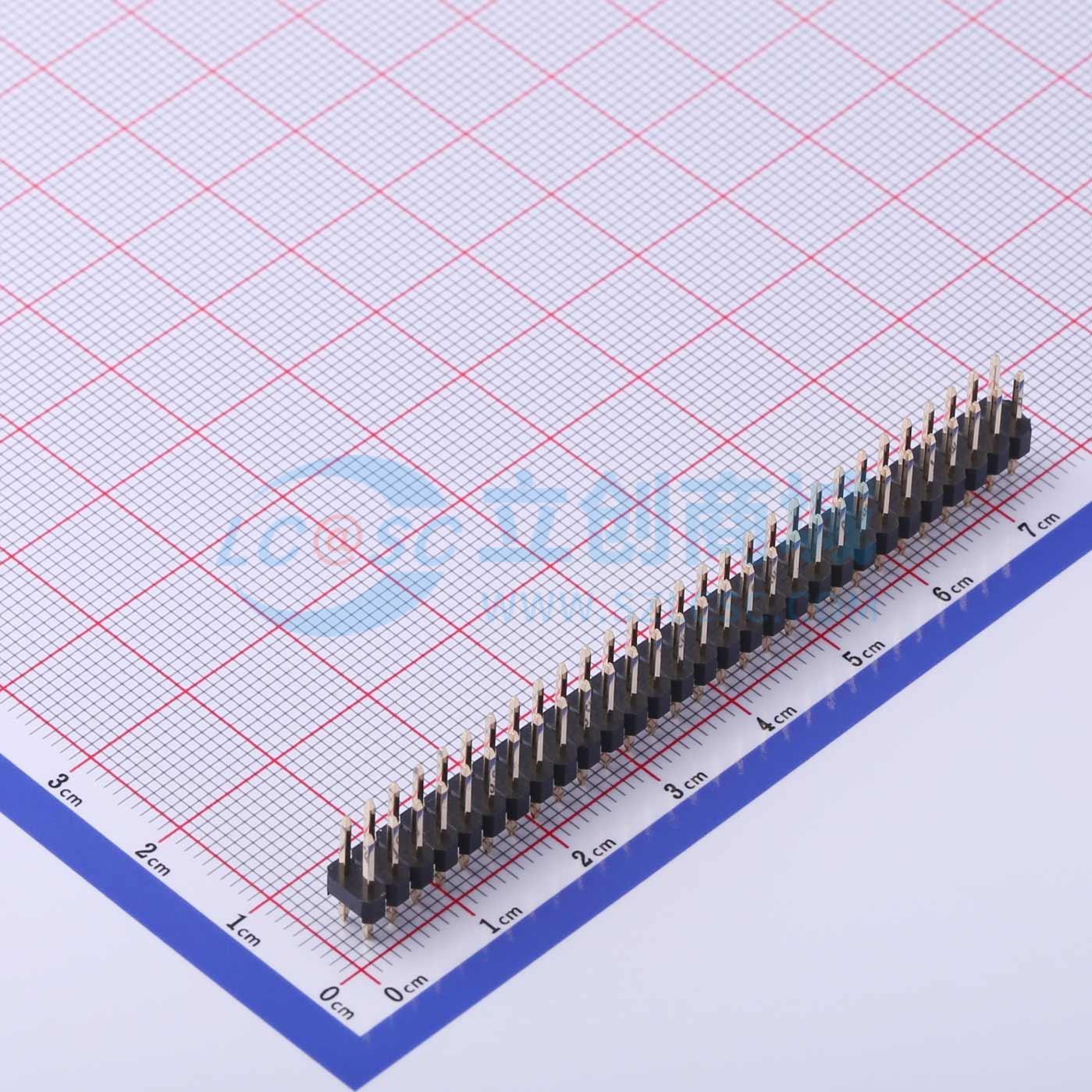 排针 X6521WV-2x29H-C60D30 插件,P=2.54mm 2x29P 方针 原装正品