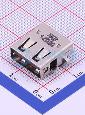 USB连接器 U221-046N-4BU02-FS 插件 Type-A 母座 沉板 无卷边不