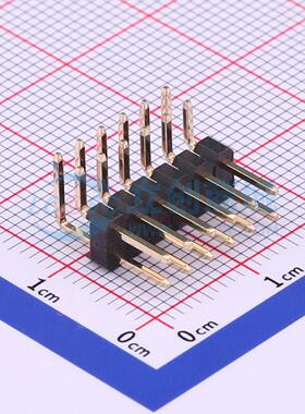 排针 X6521WR-2x06H-C60D30 弯插,P=2.54mm 2x6P 方针 电子元器件
