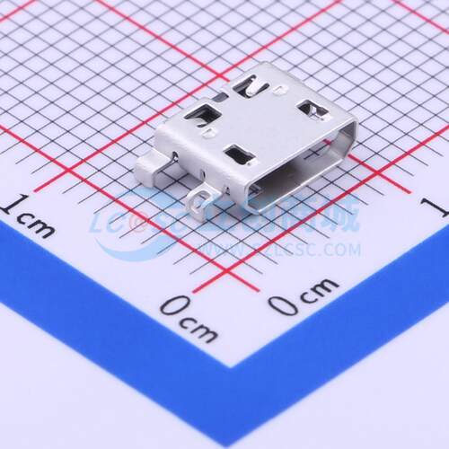 USB连接器 920-F62A2021S10106 SMD micro 5P沉板式0.8四脚全插无