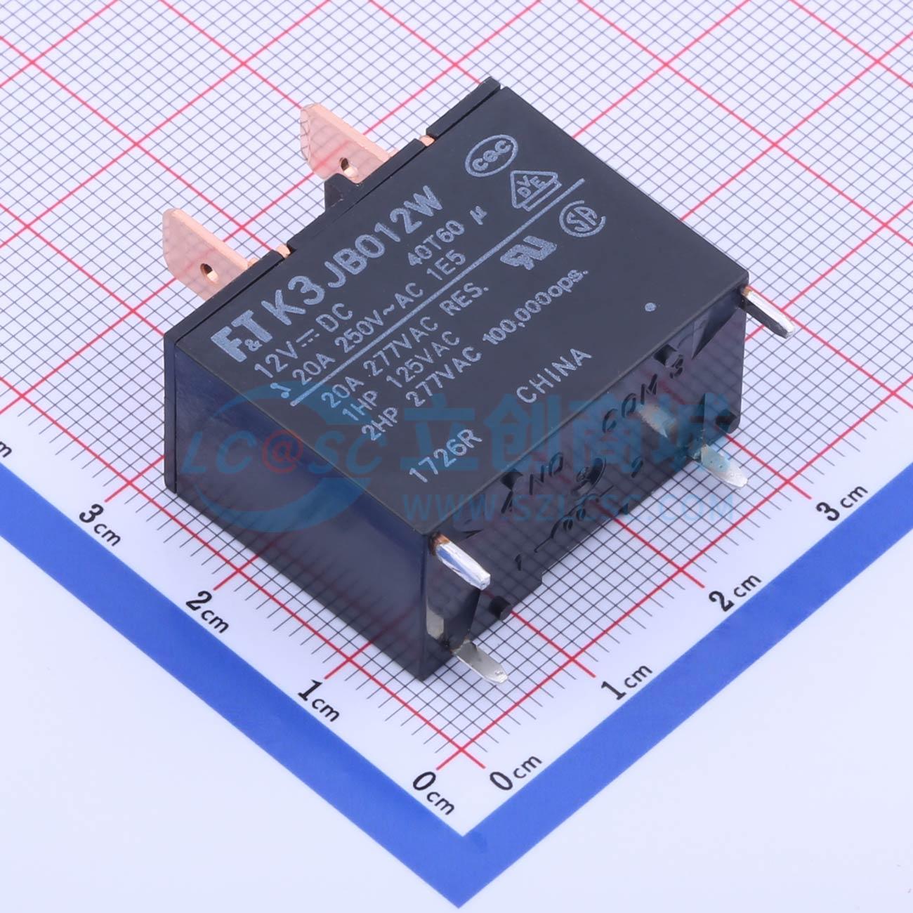 功率继电器 FTR-K3JB012W 插件,15.7x30.1mm 原装 电子元器件配单