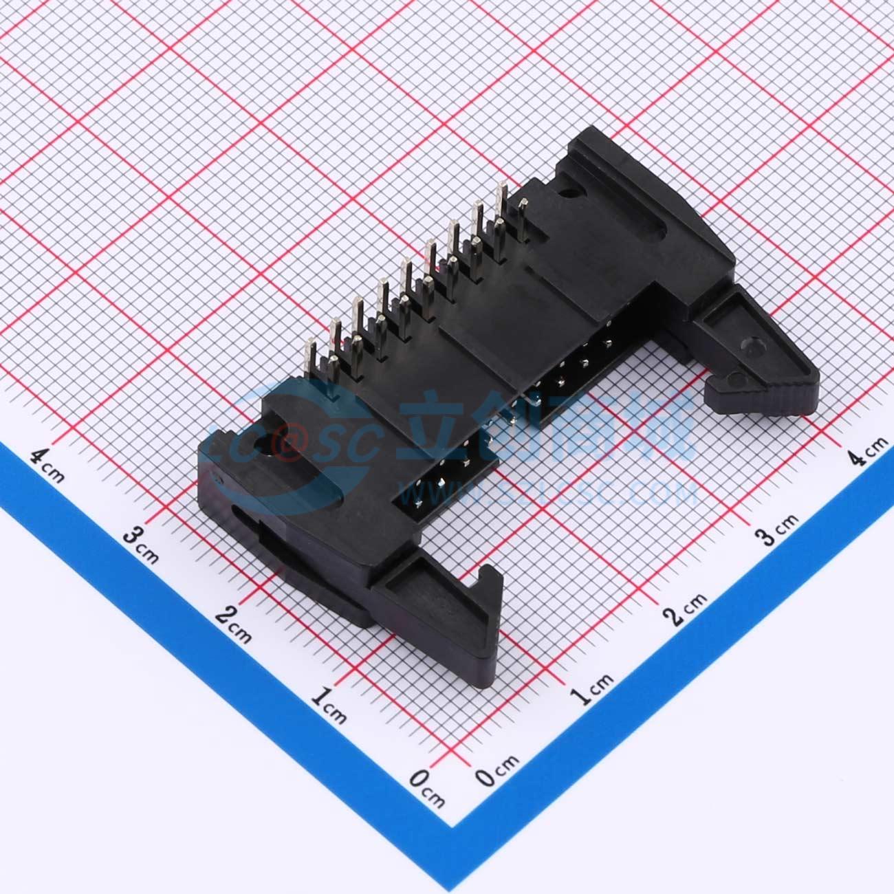 连接器 HX NJ2.54-2x9P WZ-CE 弯插,P=2.54mm 2x9P 牛角扣