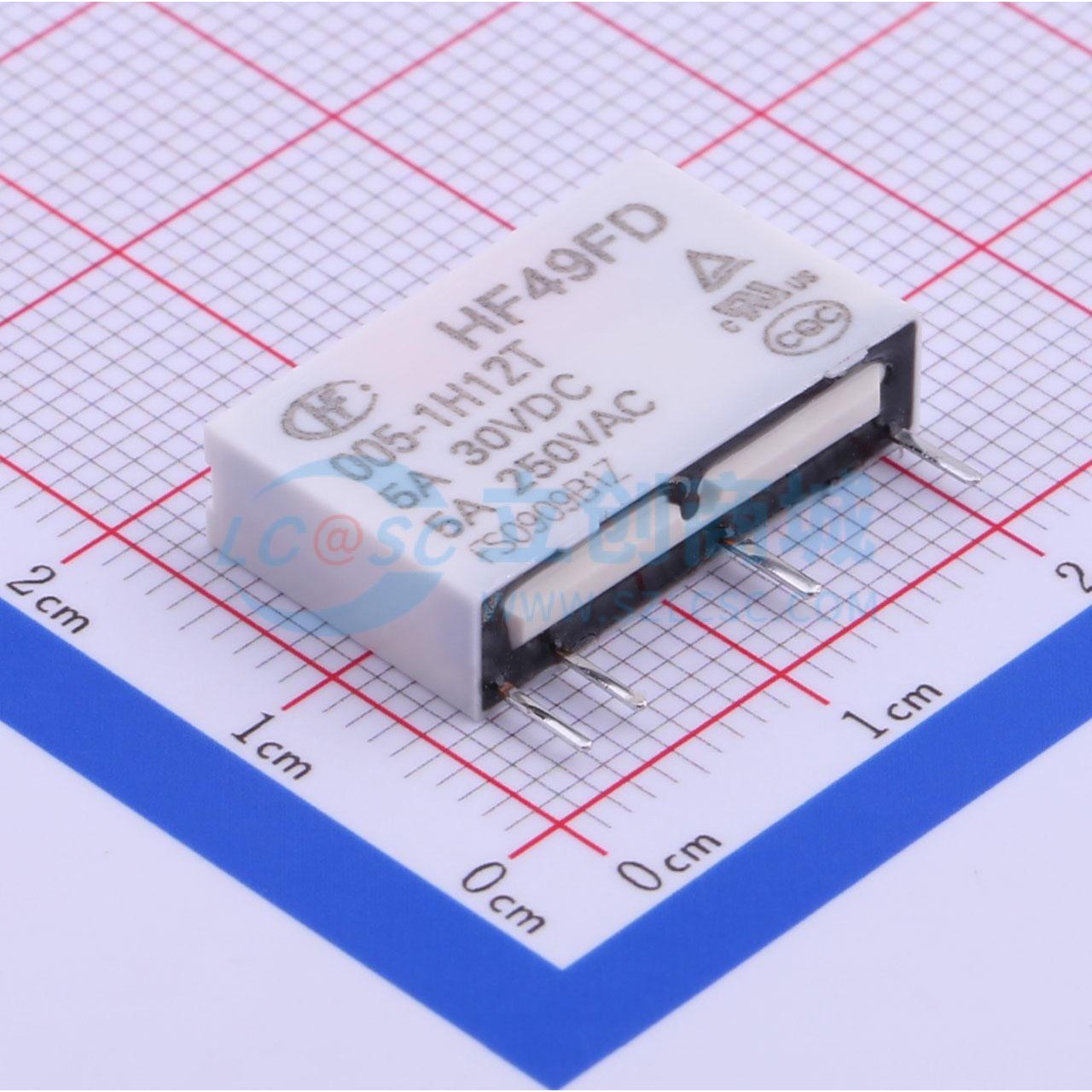 功率继电器 HF49FD/005-1H12T SIP,5x20mm 4 5V 电子元器件配单