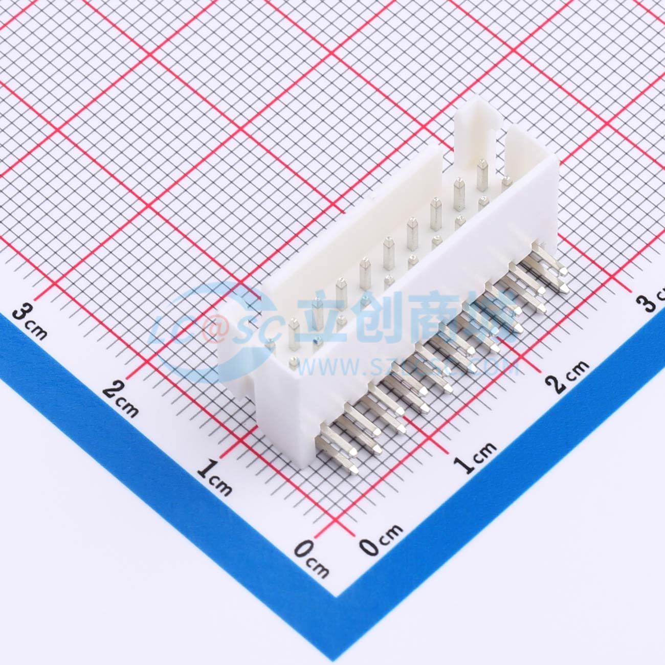 线对板针座 XD-XHD-2*10AW 插件,P=2.54mm 2x1P 弯插 电子元器件