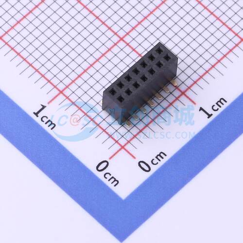 排母 PM127-2-07-S-4.3 SMD,P=1.27mm 2x7P 方孔 电子元器件配单