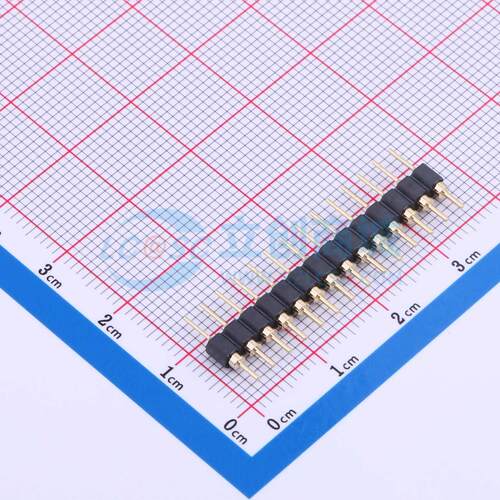 排针 PZ254-1-14-Z-C 插件,P=2.54mm 1x14P 圆针 电子元器件配单