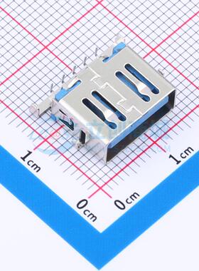 USB连接器 UB31F-U011-HLRG21P-P 插件 AF DIP型H1.36,蓝色LCP E1