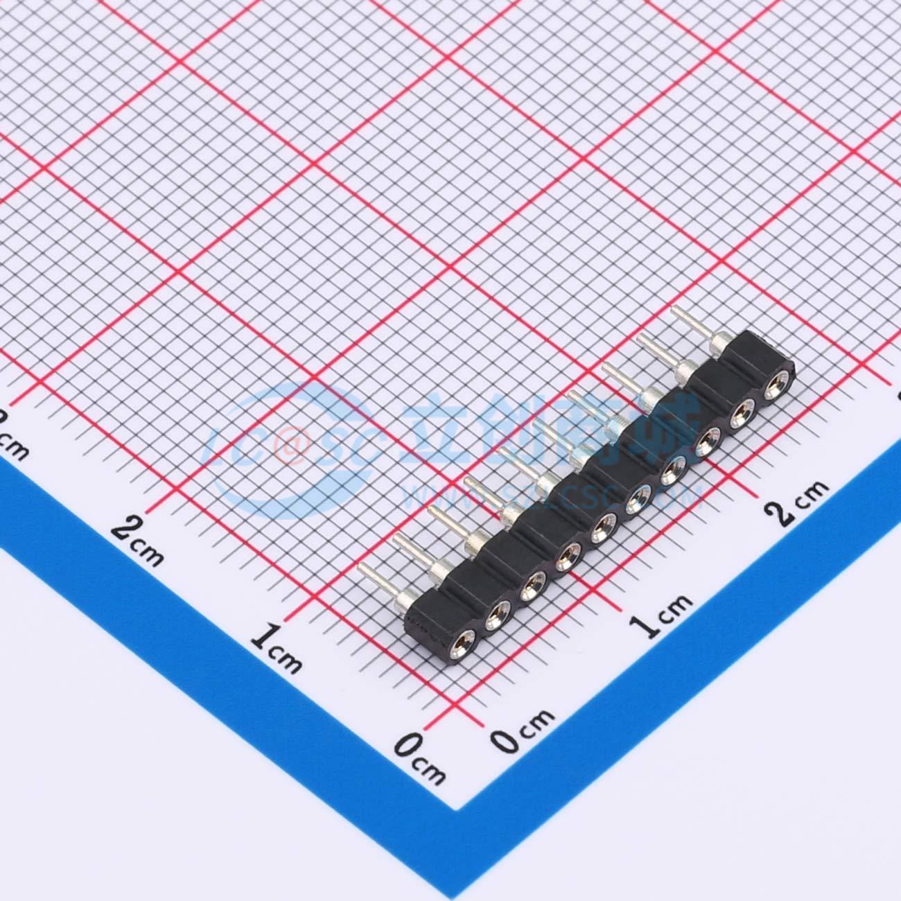 排母 XDM254C-1-10-Z-3.0-G0 插件,P=2.54mm 1x10P 圆孔 原装正品