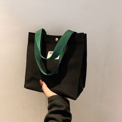 外出杂物门轻便上班族饭提包小洋气帆布手提袋时尚拎包感高级子出