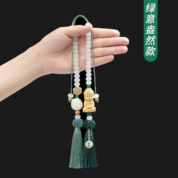 高档菩提莲花佛汽车挂件吊坠用品中国风祖车内饰品车载后视镜平安