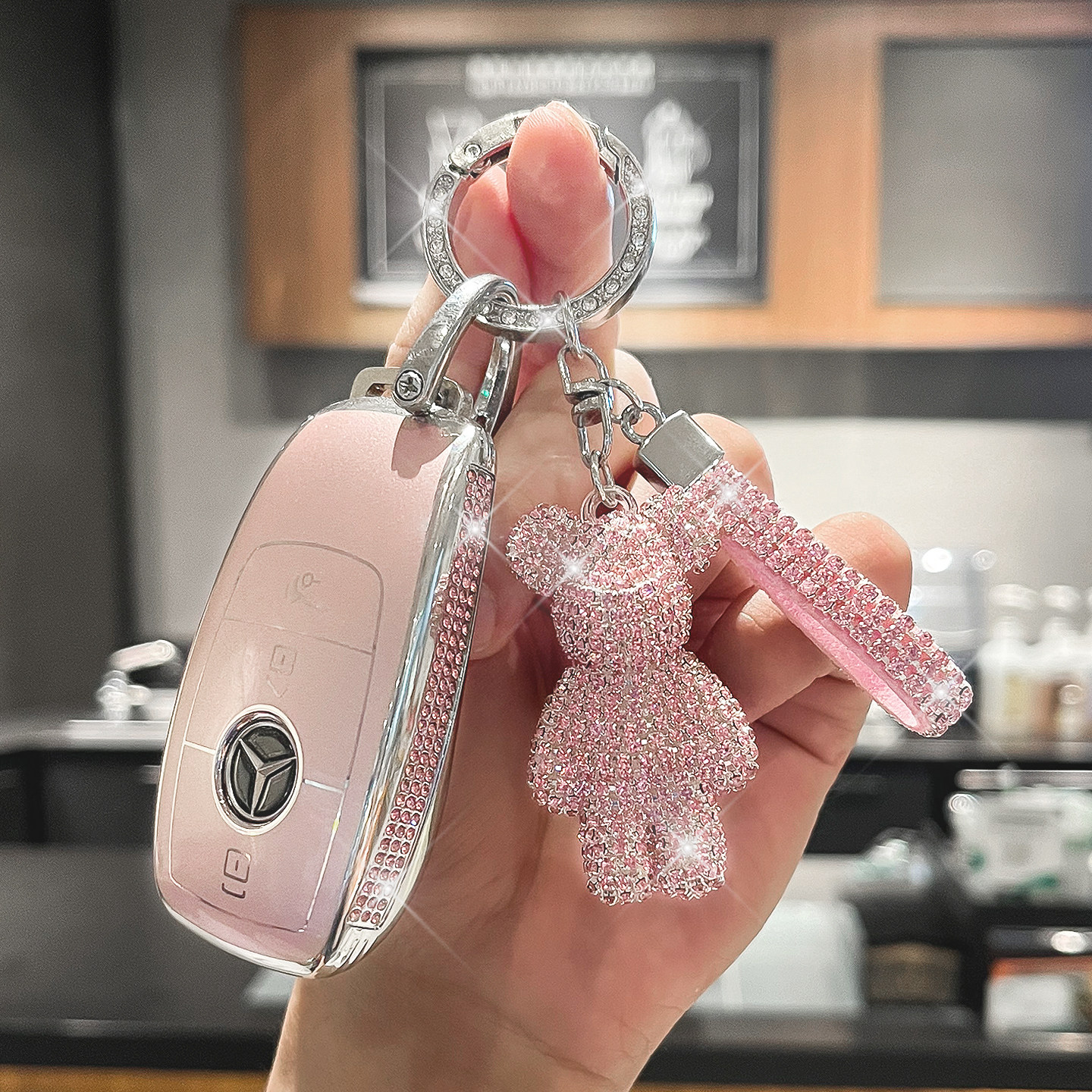 适用奔驰钥匙套高档镶钻全包保护