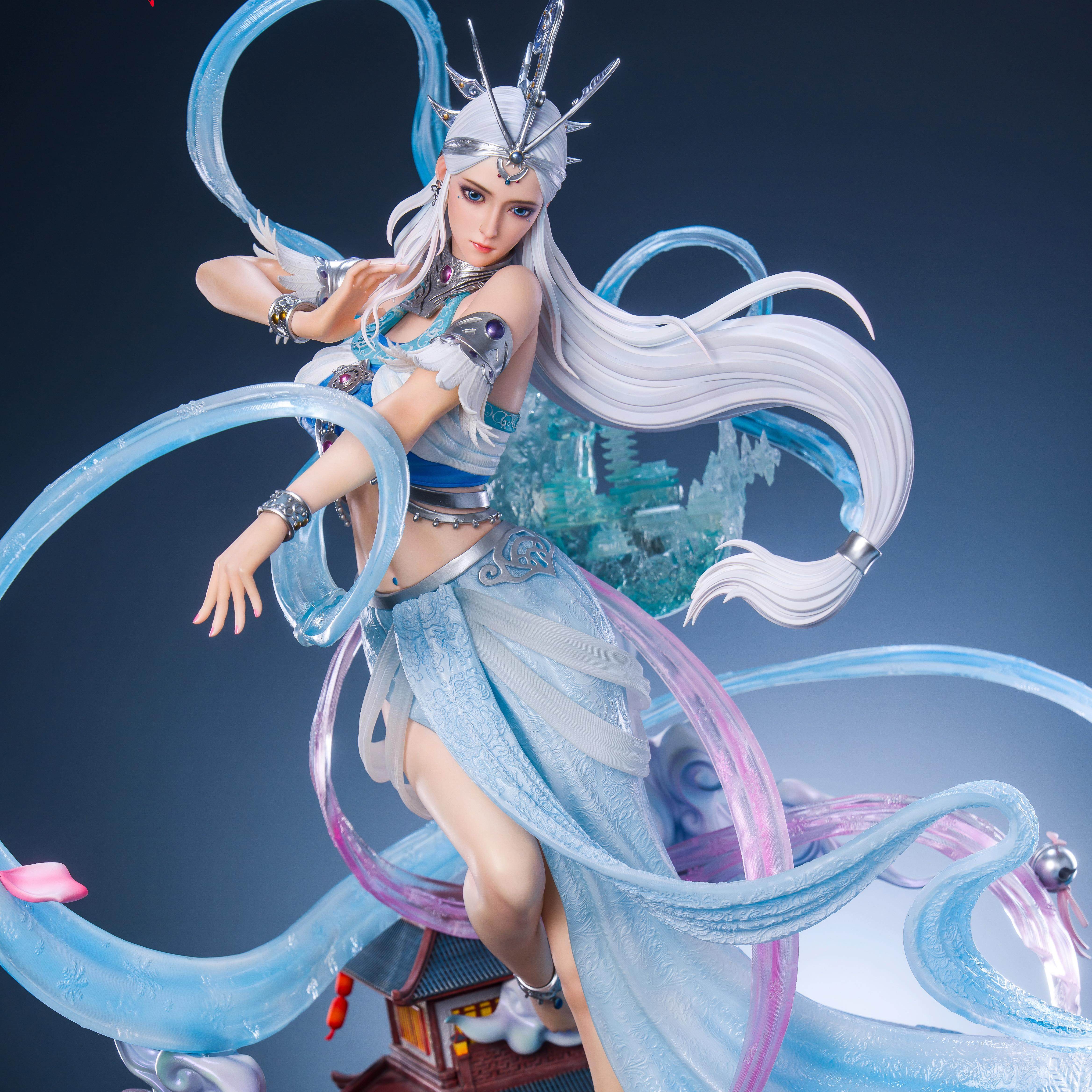 【定金】灵韵 —《秦时明月》动画 雪女《飞雪玉花》1/4比例雕像