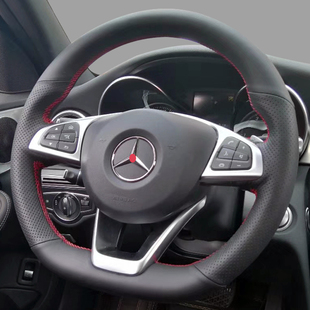 GLA 奔驰老款 E300 GLC260 CLA专用手缝方向盘套 C级运动新E级C200