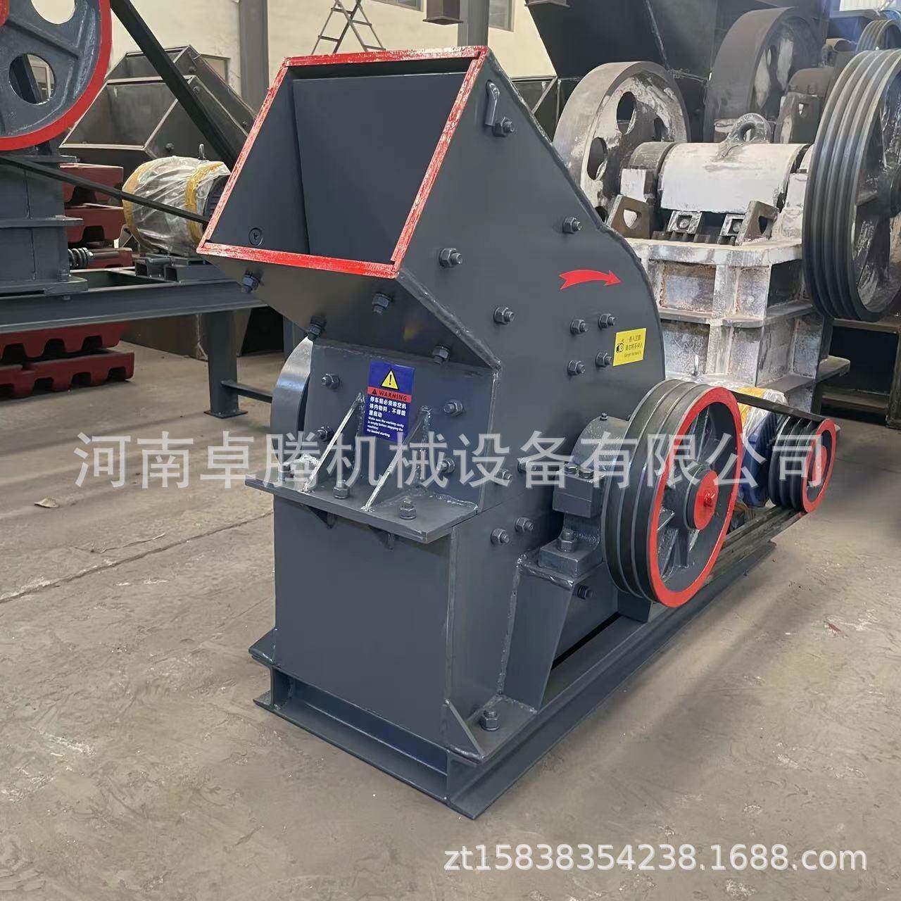 炉渣加气混凝土锤式破碎机小型可移动矿石粉碎机玻璃锤式瓶破碎机