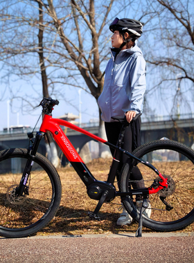 XINGQIDONG中置电机助力越野旅行变速山地自行车成人智能电控单车