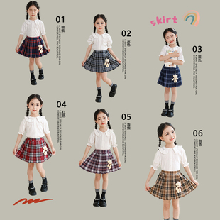 女童半身裙百褶裙春秋季2025新款儿童短裙女孩学院风宝宝裙子夏天