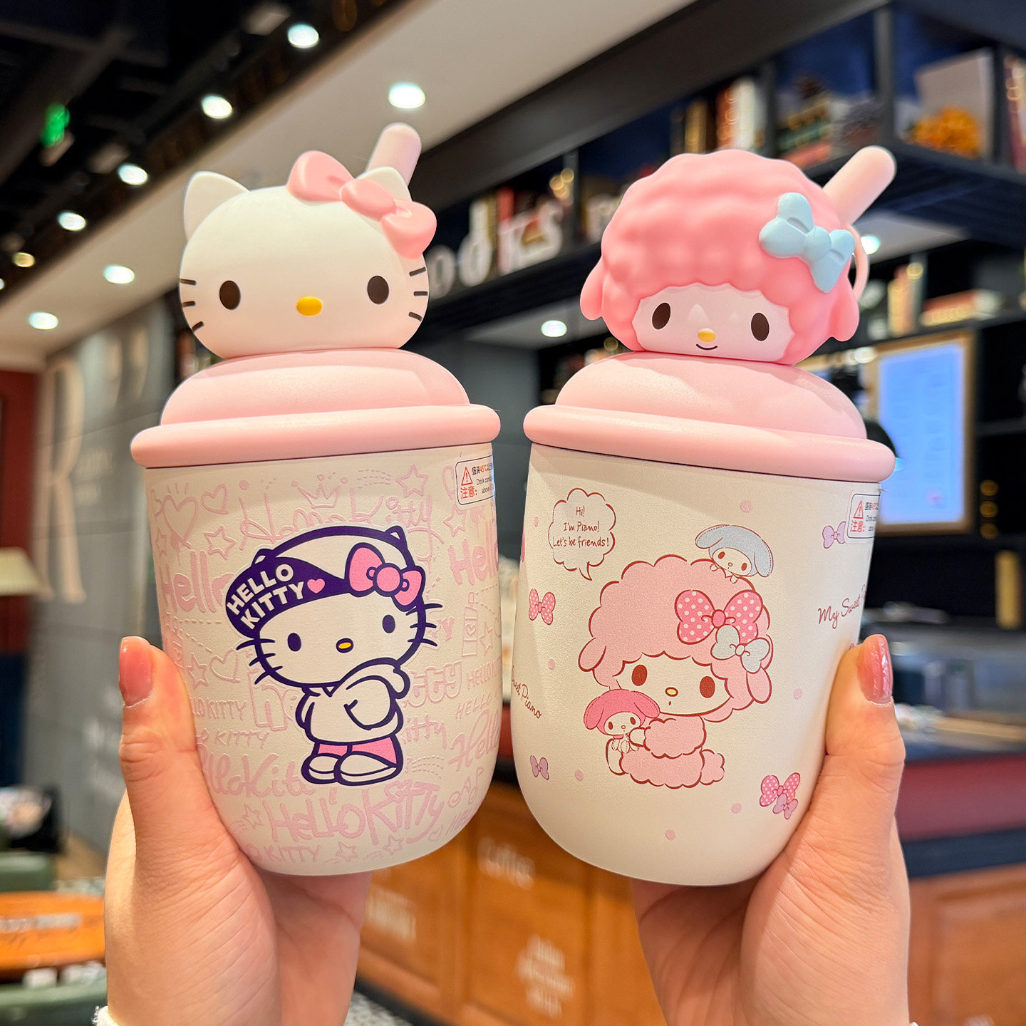 三丽鸥hellokitty保温杯女生高颜值少女风吸管水杯便携送礼咖啡杯,餐饮具,保冷/保温杯,淘宝优惠券,粉丝福利购,淘宝优惠卷