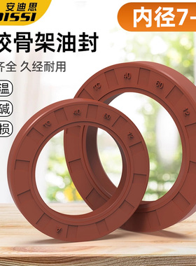 氟胶骨架油封内径7-75耐高温耐腐蚀耐磨TC骨架油封水封TG4双唇口