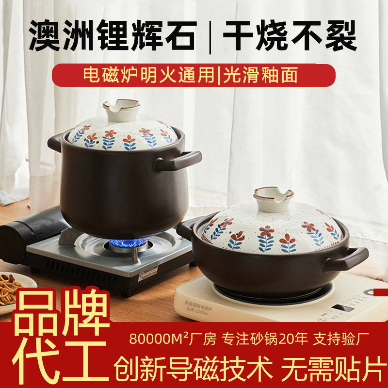 砂锅热卖榜第一名日式电磁炉明火通用家用燃气炖锅汤锅干烧不裂陶图片