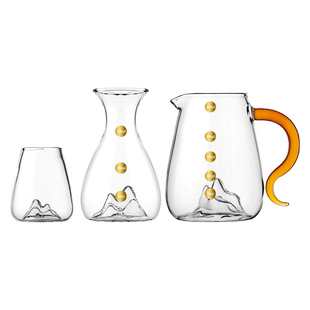 分酒器白酒杯套装家用小酒杯一口杯加厚玻璃饭店商用2两150ml酒盅