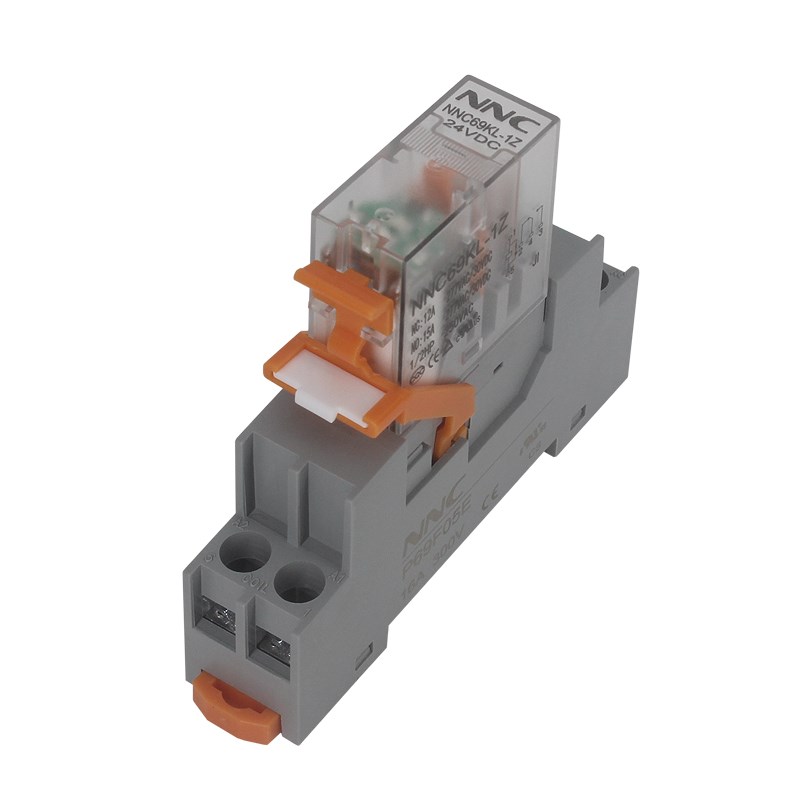 NNC69K-1Z薄型中间继电器RJ1S-CL DC24V AC220V 5脚12A一开一闭