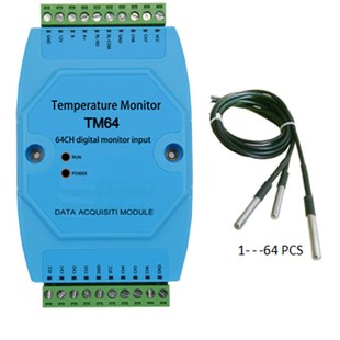 RS485温度巡检仪 多路DS18B20采集 8路共64个探头 多路温度变送器