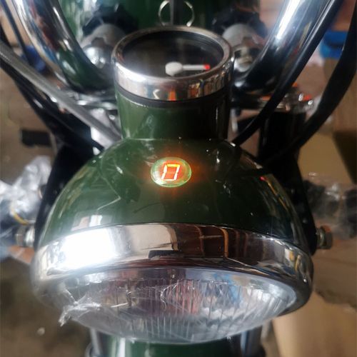 摩托车电动车灯复古大灯档位显示器金城小猴子大灯数字显示仪表