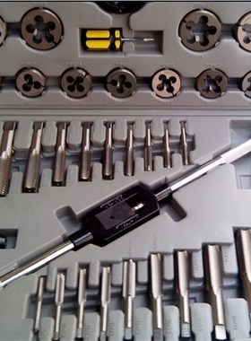 丝锥板牙套装 扳牙45件套 6-24mm丝攻 45PC 公制 英制 丝攻组套