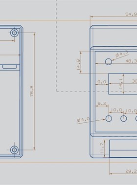 厂家直销 35导轨控制外壳 塑料材外壳 PLC工控盒仪表壳体88*55*44
