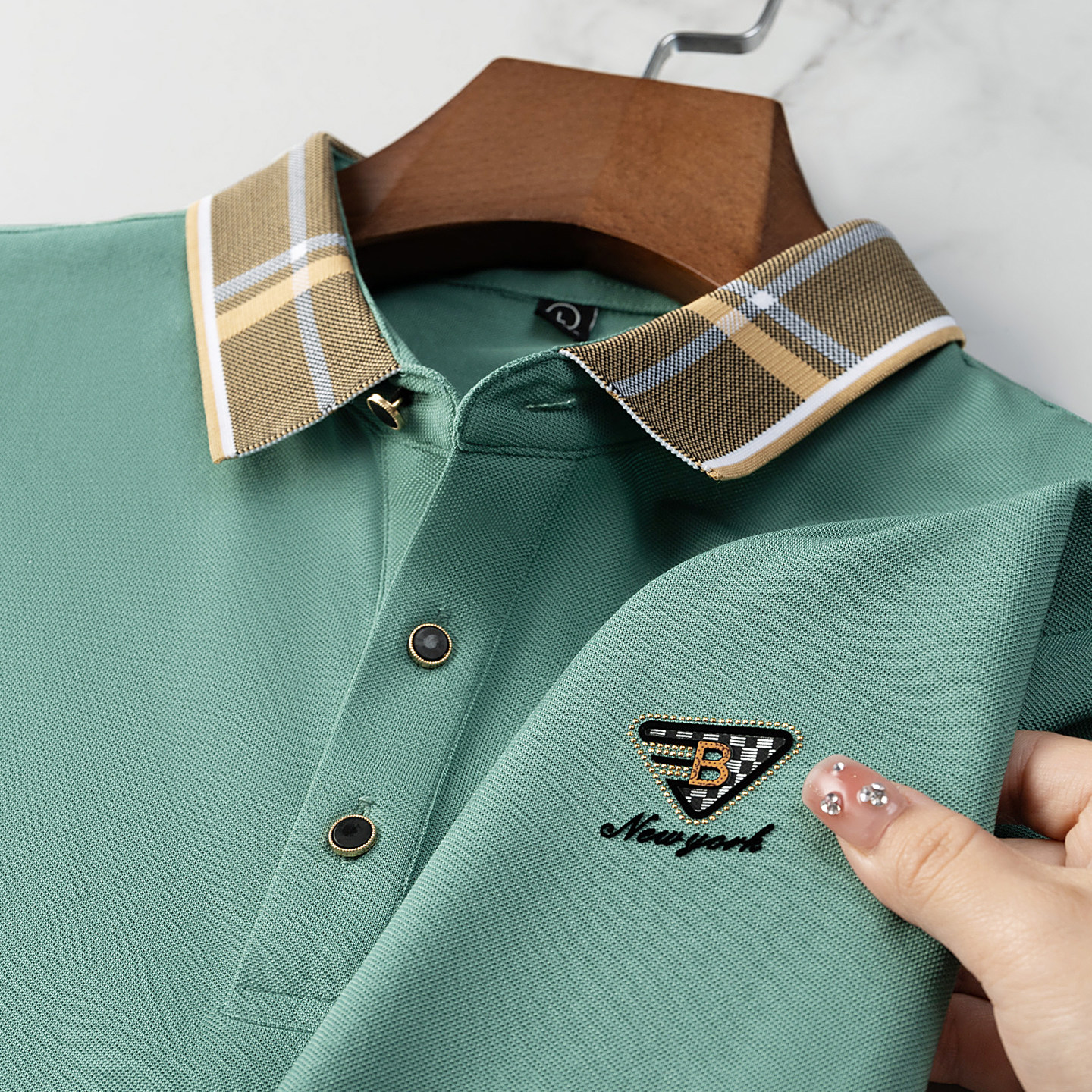 保罗桑蚕丝短袖t恤男款夏季2026新款翻领男士凉感POLO衫透气上衣