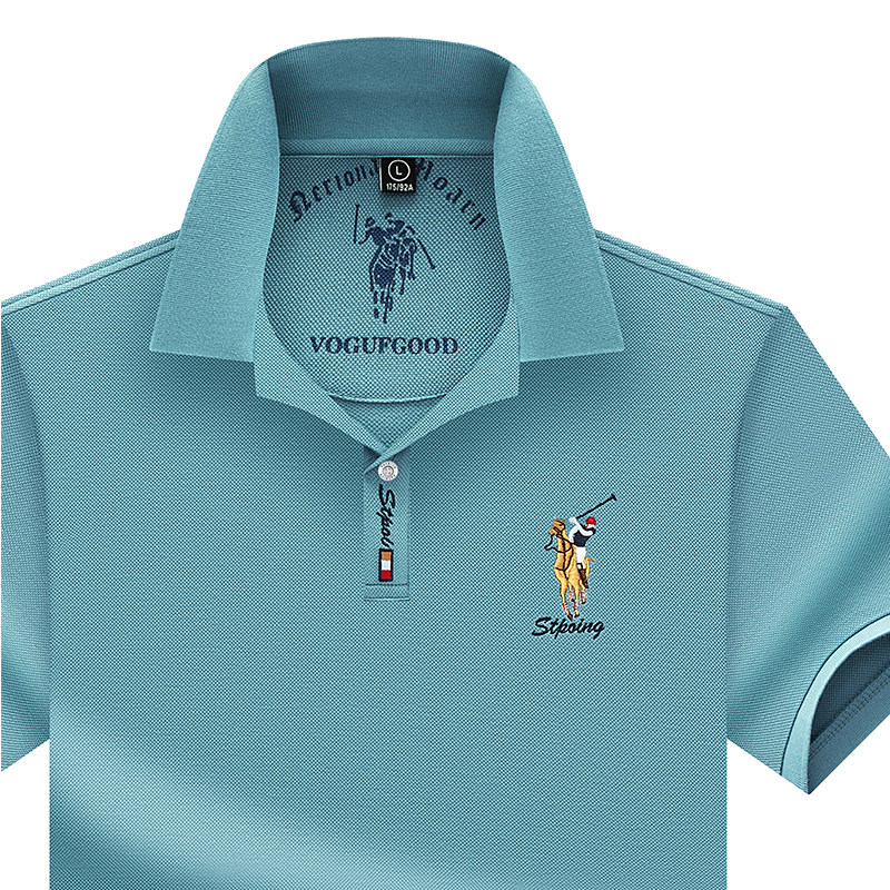 乔安妮保罗Polo衫男士短袖t恤夏季纯棉翻领高端刺绣男装体恤上衣