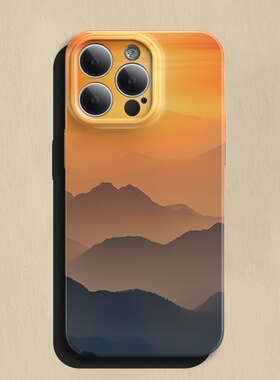 日落金山 iPhone15手机壳苹果14Promax菲林13软壳12新款11华为pura70Pro原创mate60小众p70小米14红米k70适用