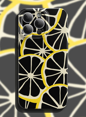 夏日柠檬iPhone16手机壳苹果15promax新款14菲林13软壳12高级感11全包xr防摔8plus适用mate60pro华为pura70男