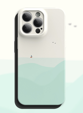 小船荡悠悠iPhone16手机壳苹果15promax新款14菲林13软壳12小清新11xr超好看的8plus适用华为mate70全包防摔