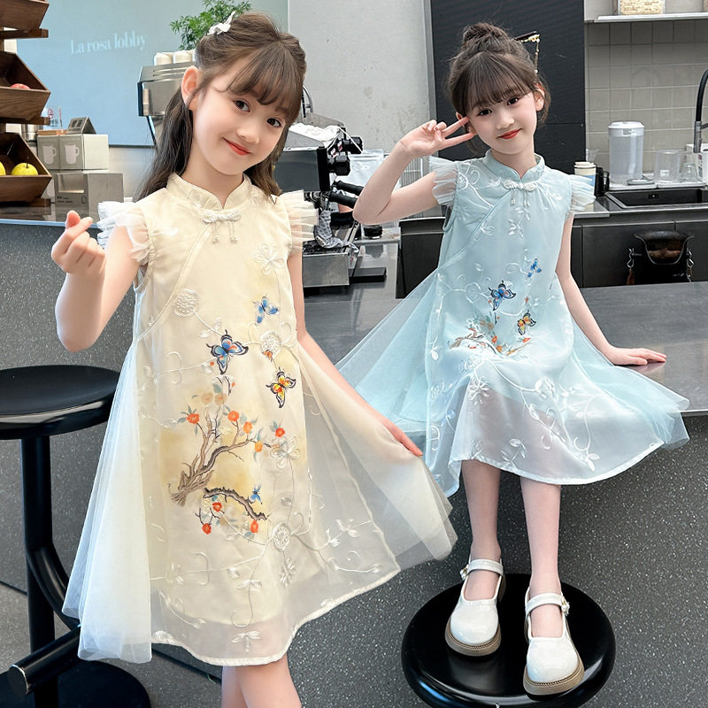 女童旗袍夏季2026新品儿童洋气中国古风汉服时尚女孩唐装实体