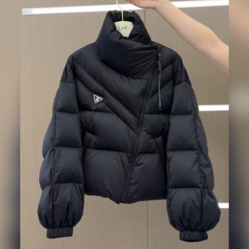 2025年新款棉服女冬短款韩版个性不规则棉衣设计感宽松加厚棉袄潮