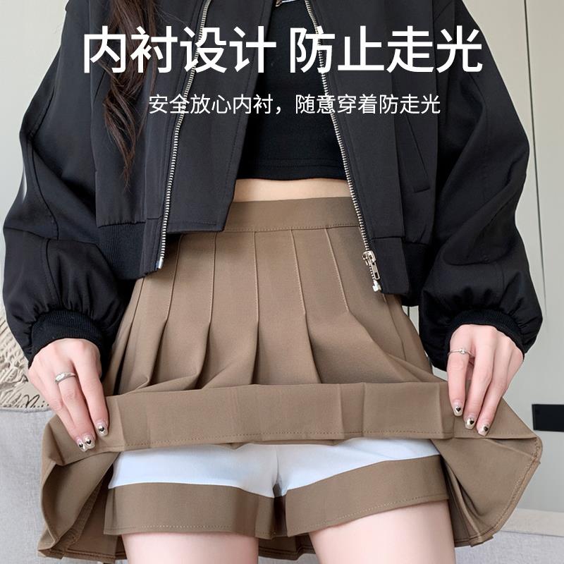 2024秋冬季新款灰色百褶