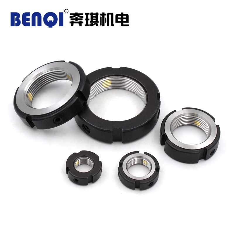 滚珠丝杆锁紧螺母径向止退防松方形防滑螺帽M12M15M20MS25x1.0*1.