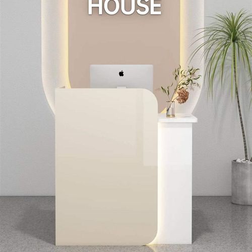 简约小型吧台收银台前台服装店理发店水果店收银台咨询台公司接待