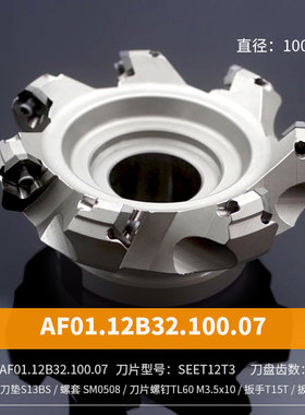 株洲圣达AF01可转位数控45度面铣刀盘直径50至315可订制钻石FMA01