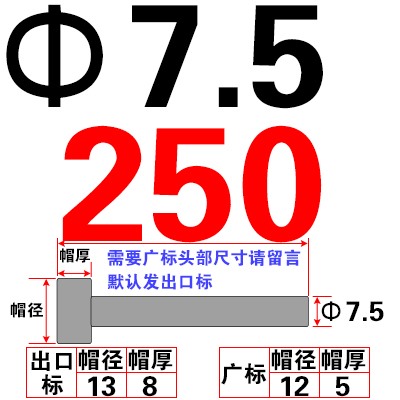 塑胶模具精品GgCR15顶针精密轴承钢顶杆全硬圆出口台标广标7.5-20