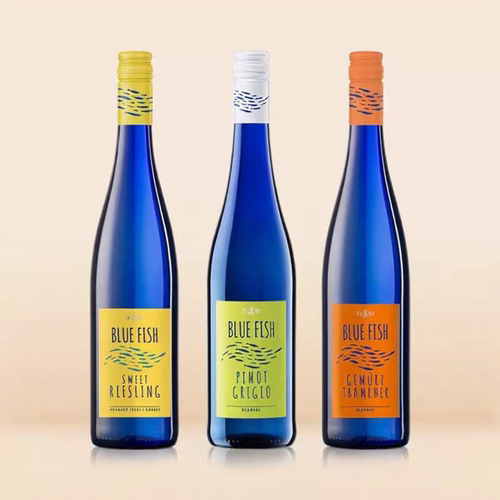 德国原瓶进口Blue Fish蓝鱼雷司令甜型白葡萄酒琼瑶浆半甜型750ml