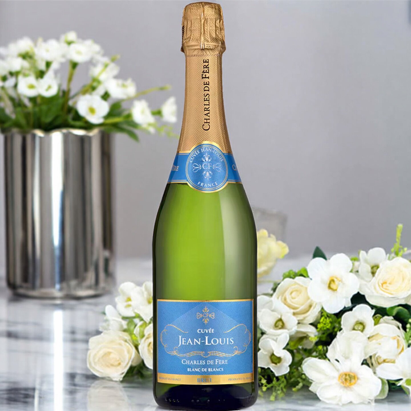 法国原瓶进口 勃艮第迪费路易白中白起泡葡萄酒 进口气泡酒 750ml