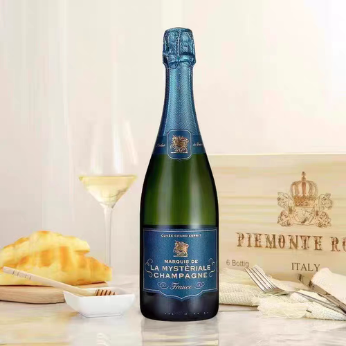 法国原瓶进口 高颜值香槟酒 法国光之邑孔雀蓝Champagne