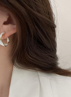 GMI滴釉无耳洞耳夹女轻奢小众高级感时尚耳环复古气质蚊香盘耳饰