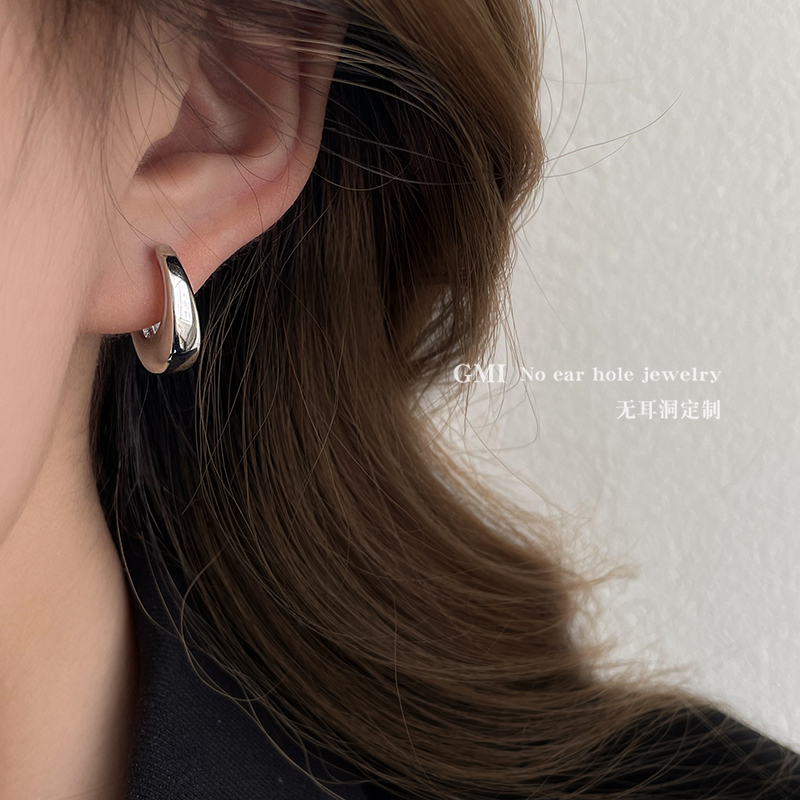 GMI无耳洞C型金属蚊香盘耳夹女