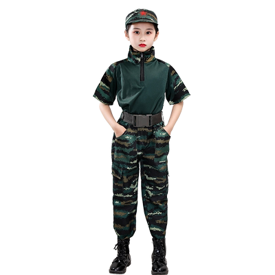 儿童迷彩服男女童蛙服套装