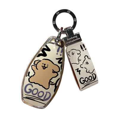 可爱diy涂鸦狗、红旗钥匙套