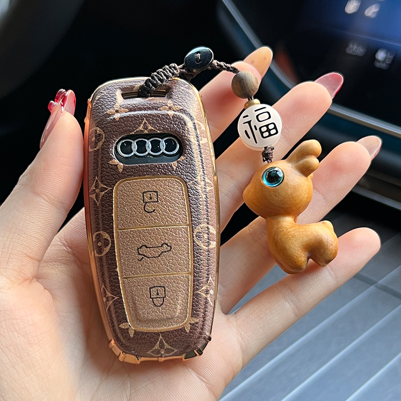 2025新款奥迪A6L A7 Q5L A3L车钥匙套Q2L Q3壳Q7扣A4L专用q4etron