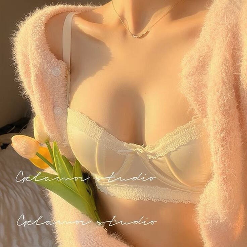 法式少女bra软钢圈小胸聚拢蕾丝